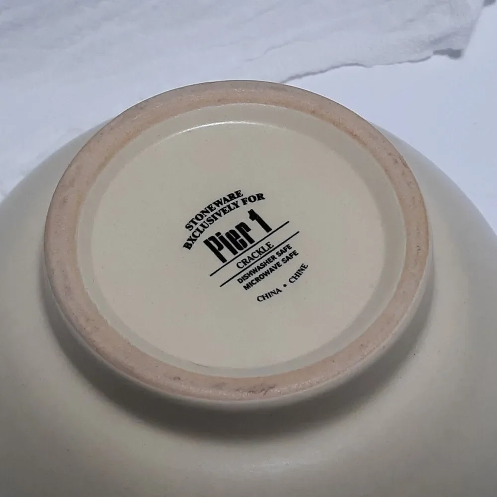 PIER 1 Crackle Collection Finish Soup Cereal 5 1/2